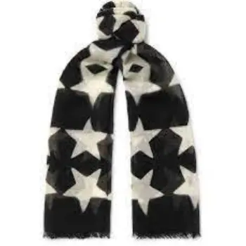 Printed Wool Gauze Scarf